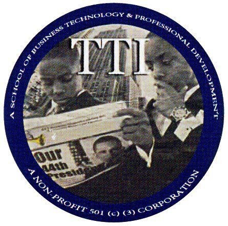 Logo of TTI, a nonprofit school of business technology and professional development, featuring children reading.